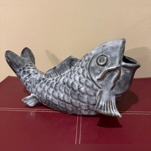 Ceramic Koi Fish with Open Mouth